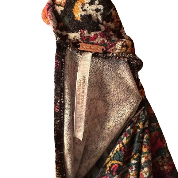 Free People All Dolled Up Paisley Boho High Neck Long Sleeve Mini Dress | S - Picture 14 of 16